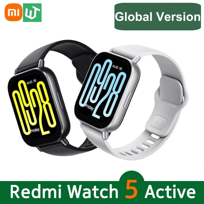 Globale Version Xiaomi Redmi Watch 5 Active 2'' Display Bis zu 18 Tage Akkulaufzeit 140+ Trainingsmodi Bluetooth-Anrufe 5ATM