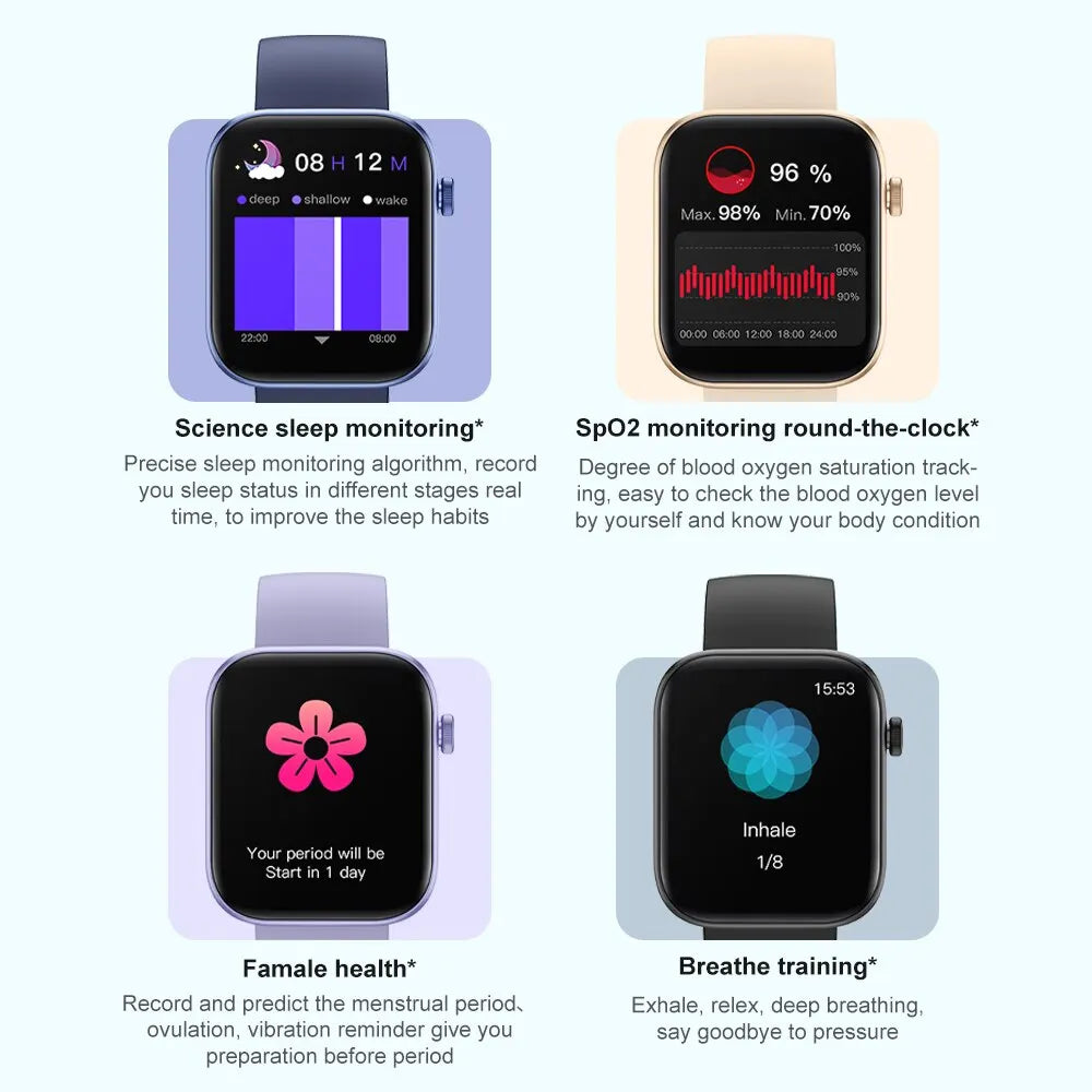 COLMI P71 Sprachanrufe Smartwatch Männer Gesundheitsüberwachung IP68 Wasserdicht Intelligente Benachrichtigungen Sprachassistent Smart Watch Frauen
