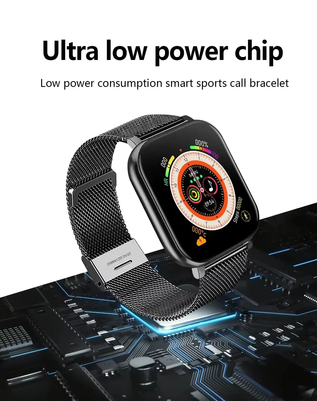 Xiaomi Smart Watch Damen Herren Damen Geschenk Sport Fitness Uhren Pulsmesser Wasserdichte Smartwatch für Handys Android IOS
