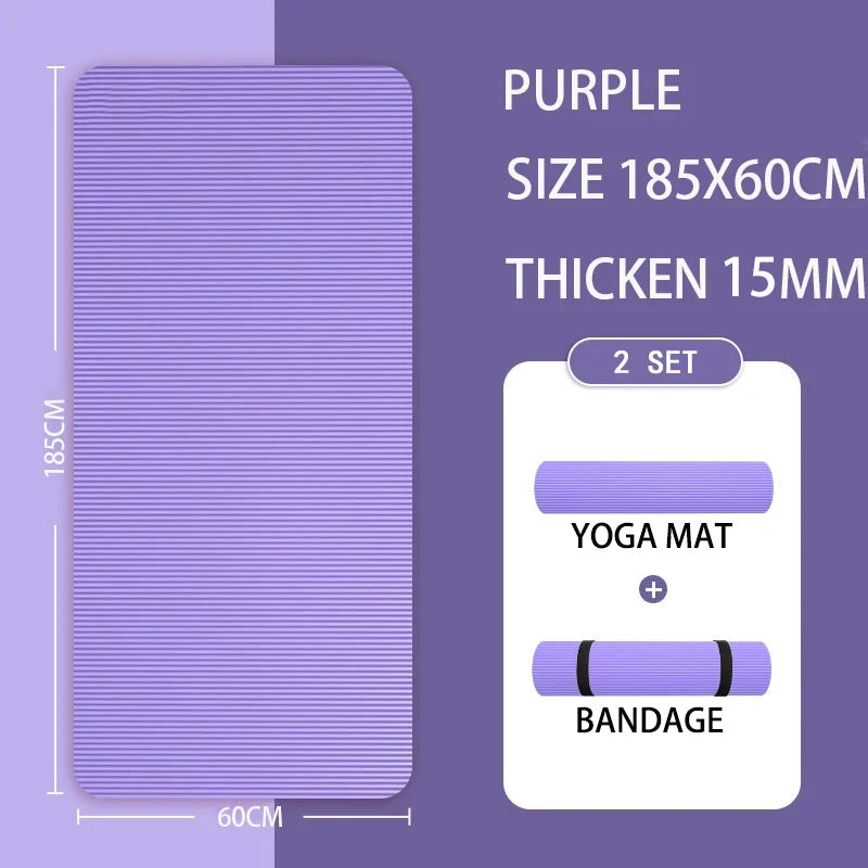 2 Meter längere Yogamatte, supergroß, verlängerte Yogamatte für Herren, spezielle hochwertige Fitnessmatte für Pilates, Übungen, gesunde Fitnessmatte
