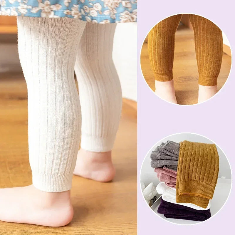 Spring Autumn Baby Pants Newborn Girls Leggings Soild Color Cotton Ribbed Pants Kids Children Leggings 0-6 Years for Girls Boys