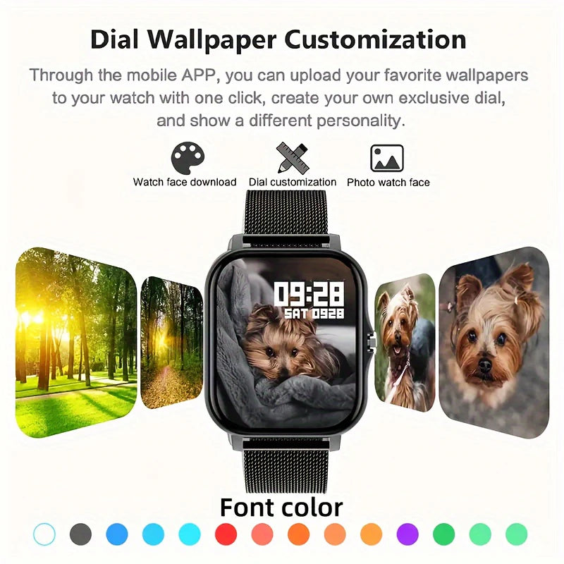 Xiaomi Smart Watch Damen Herren Damen Geschenk Sport Fitness Uhren Pulsmesser Wasserdichte Smartwatch für Handys Android IOS