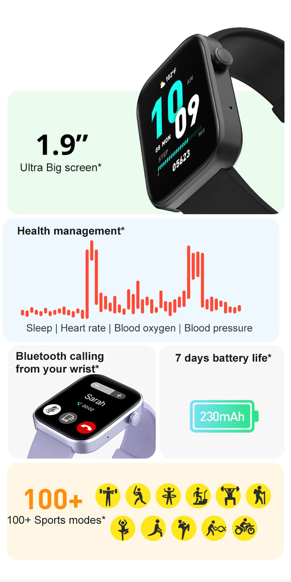 COLMI P71 Sprachanrufe Smartwatch Männer Gesundheitsüberwachung IP68 Wasserdicht Intelligente Benachrichtigungen Sprachassistent Smart Watch Frauen