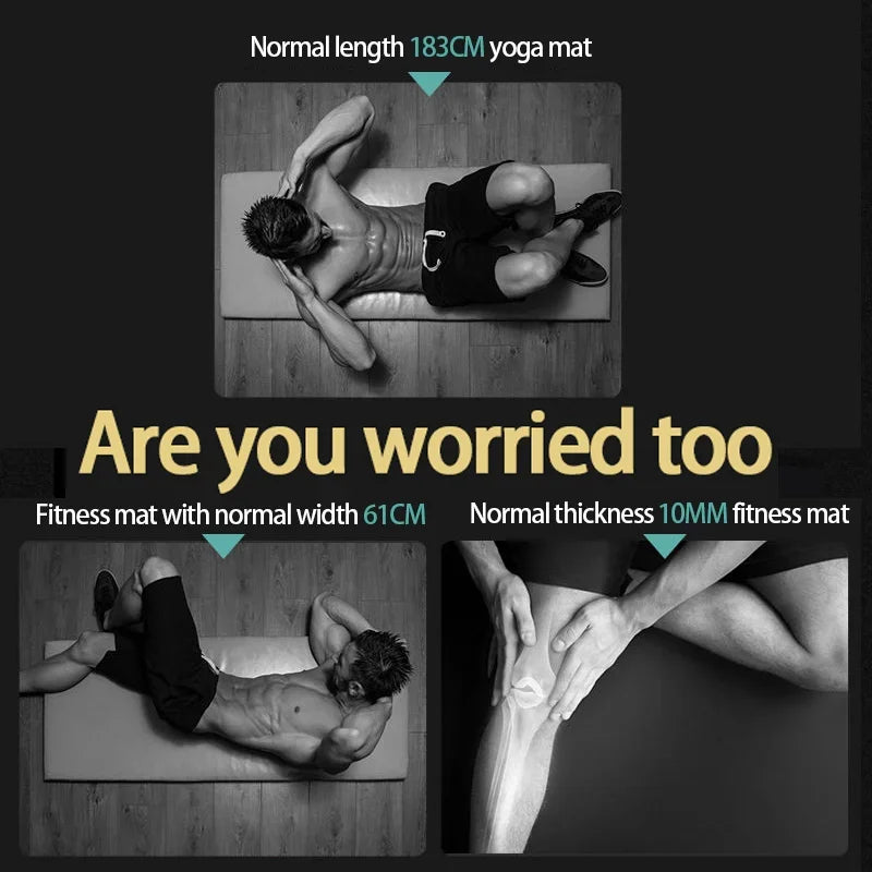 2 Meter längere Yogamatte, supergroß, verlängerte Yogamatte für Herren, spezielle hochwertige Fitnessmatte für Pilates, Übungen, gesunde Fitnessmatte