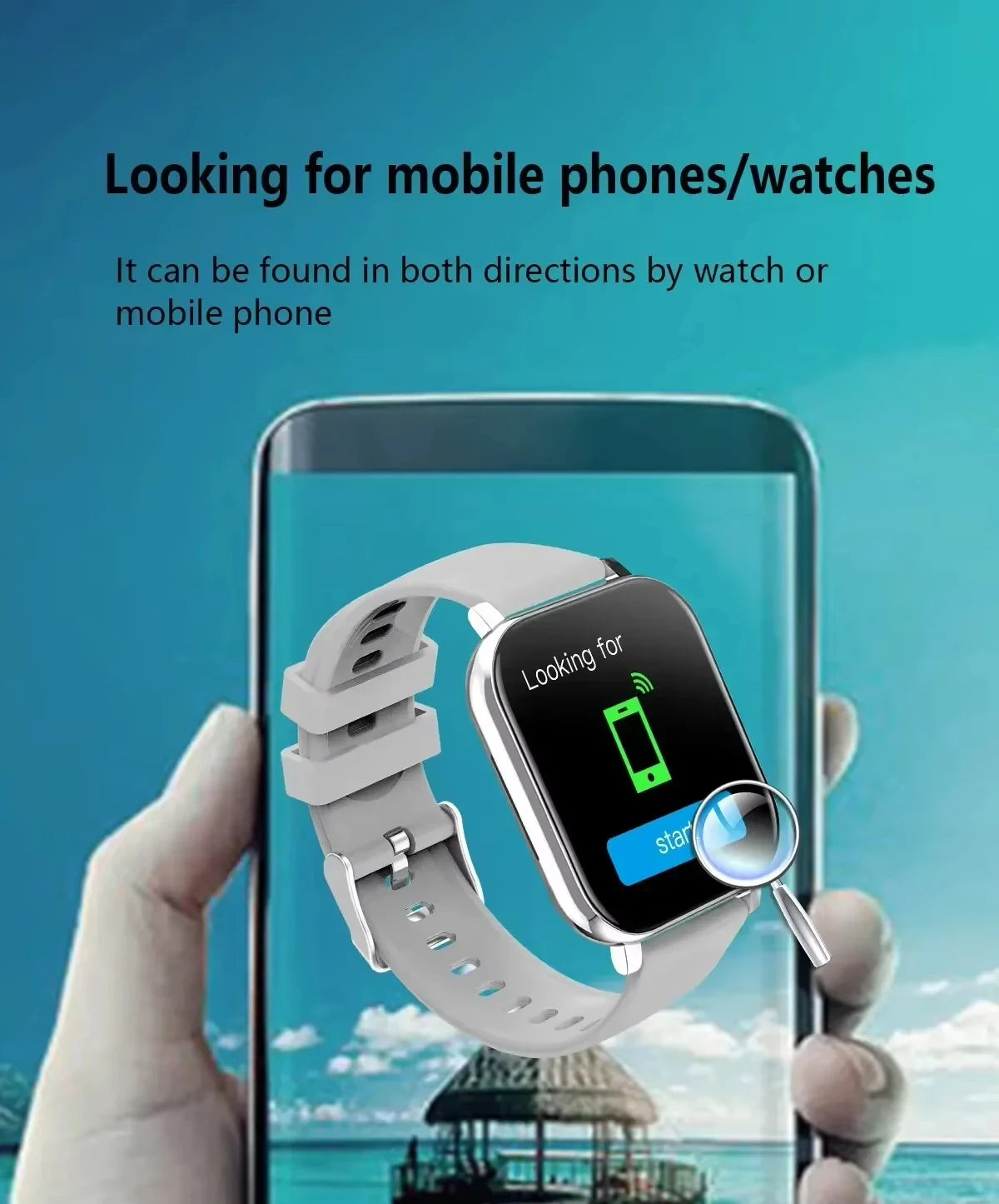 Xiaomi Smart Watch Damen Herren Damen Geschenk Sport Fitness Uhren Pulsmesser Wasserdichte Smartwatch für Handys Android IOS