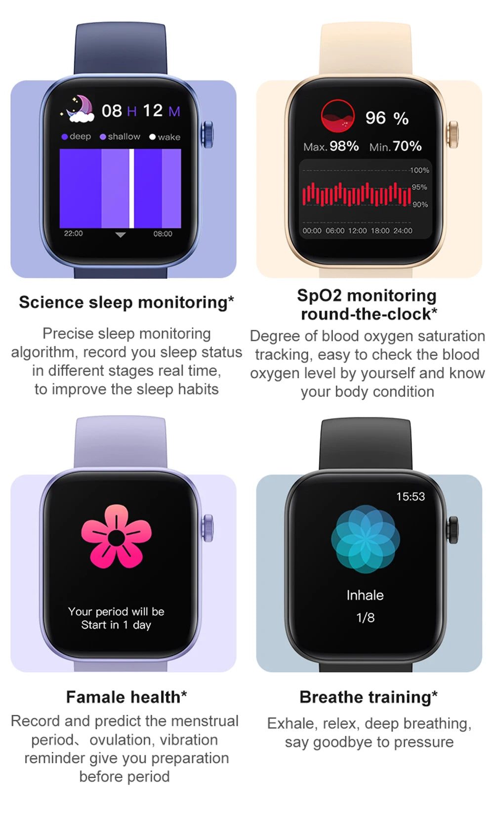 COLMI P71 Sprachanrufe Smartwatch Männer Gesundheitsüberwachung IP68 Wasserdicht Intelligente Benachrichtigungen Sprachassistent Smart Watch Frauen