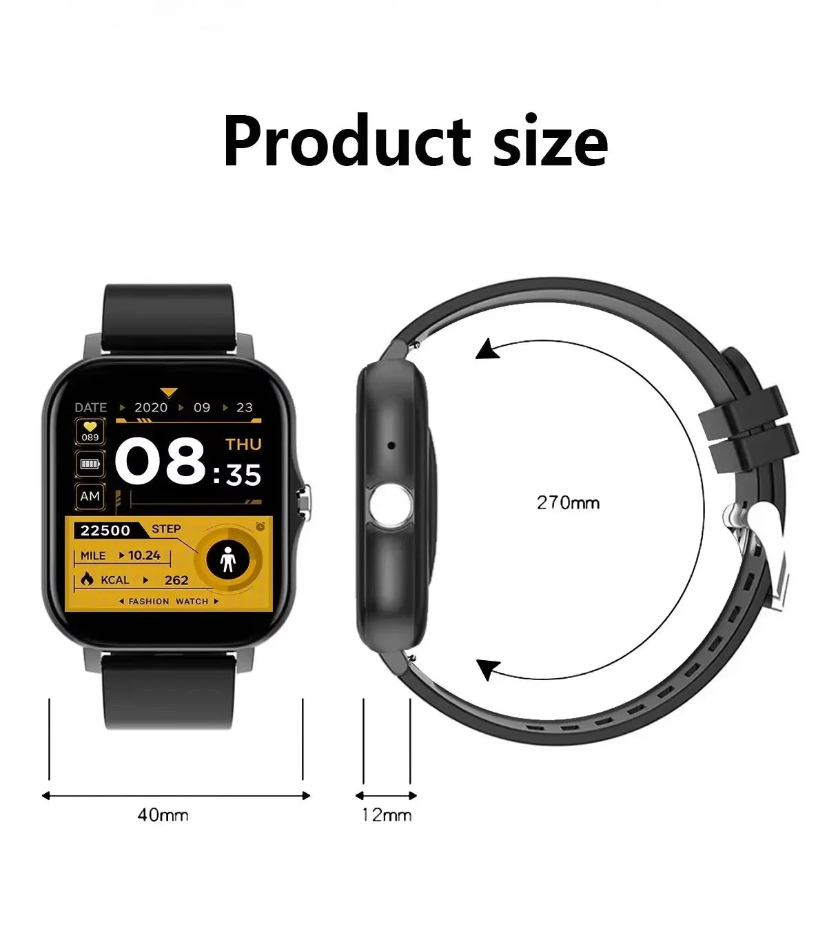 Xiaomi Smart Watch Damen Herren Damen Geschenk Sport Fitness Uhren Pulsmesser Wasserdichte Smartwatch für Handys Android IOS