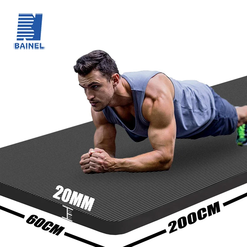 2 Meter längere Yogamatte, supergroß, verlängerte Yogamatte für Herren, spezielle hochwertige Fitnessmatte für Pilates, Übungen, gesunde Fitnessmatte