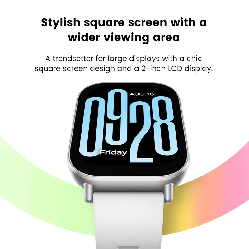Globale Version Xiaomi Redmi Watch 5 Active 2'' Display Bis zu 18 Tage Akkulaufzeit 140+ Trainingsmodi Bluetooth-Anrufe 5ATM