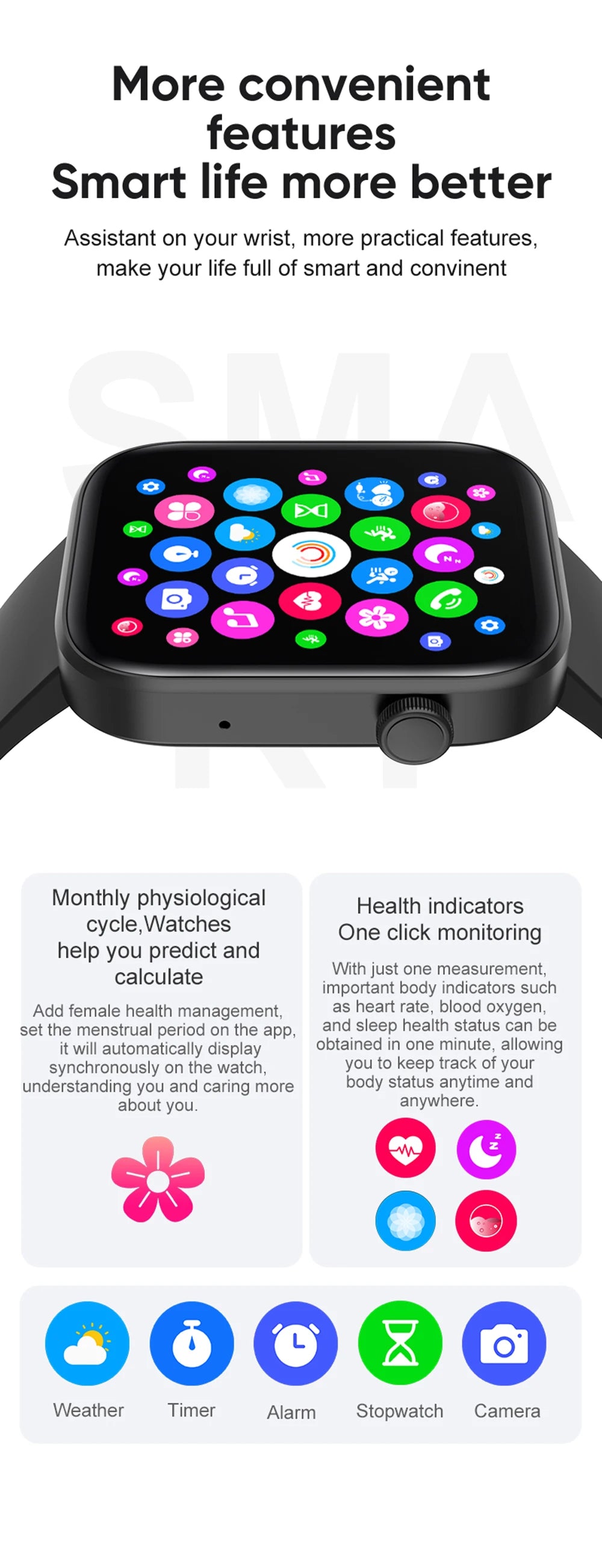 COLMI P71 Sprachanrufe Smartwatch Männer Gesundheitsüberwachung IP68 Wasserdicht Intelligente Benachrichtigungen Sprachassistent Smart Watch Frauen