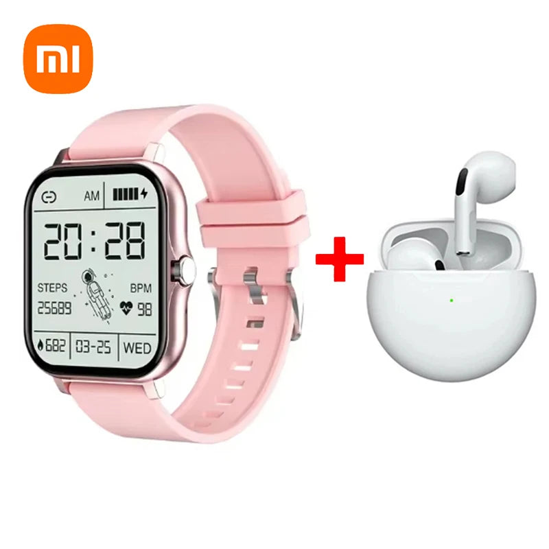 Xiaomi Smart Watch Damen Herren Damen Geschenk Sport Fitness Uhren Pulsmesser Wasserdichte Smartwatch für Handys Android IOS