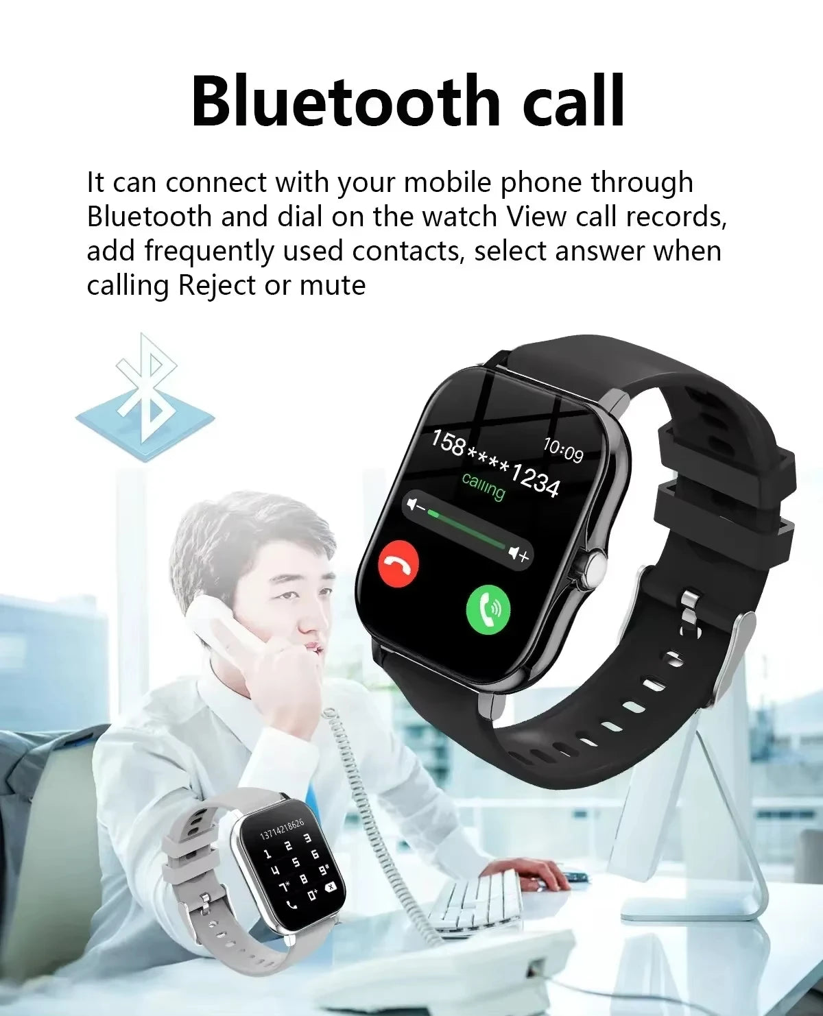 Xiaomi Smart Watch Damen Herren Damen Geschenk Sport Fitness Uhren Pulsmesser Wasserdichte Smartwatch für Handys Android IOS