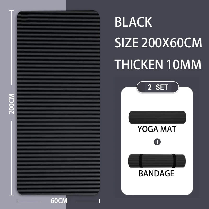2 Meter längere Yogamatte, supergroß, verlängerte Yogamatte für Herren, spezielle hochwertige Fitnessmatte für Pilates, Übungen, gesunde Fitnessmatte