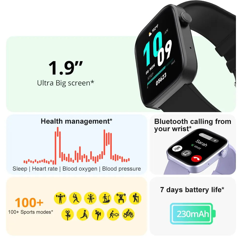 COLMI P71 Sprachanrufe Smartwatch Männer Gesundheitsüberwachung IP68 Wasserdicht Intelligente Benachrichtigungen Sprachassistent Smart Watch Frauen