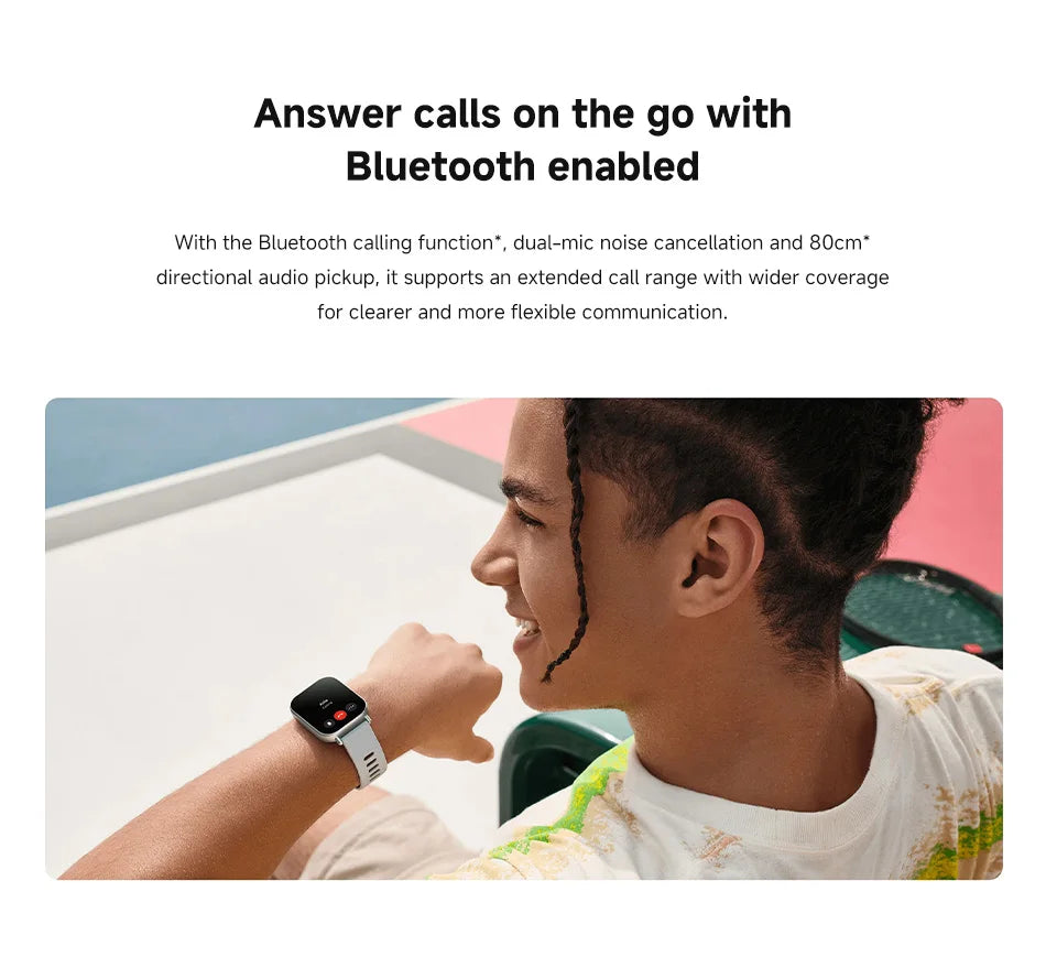 Globale Version Xiaomi Redmi Watch 5 Active 2'' Display Bis zu 18 Tage Akkulaufzeit 140+ Trainingsmodi Bluetooth-Anrufe 5ATM