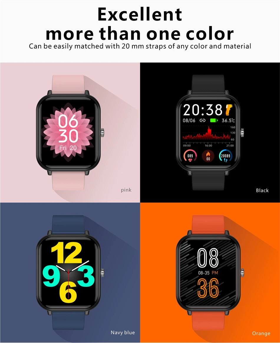2024 Neue Körpertemperatur-Monitor-Uhr Männer Smart Watch Sport Musikwiedergabe Wasserdichte SmartWatch Herzfrequenz Blutdruck