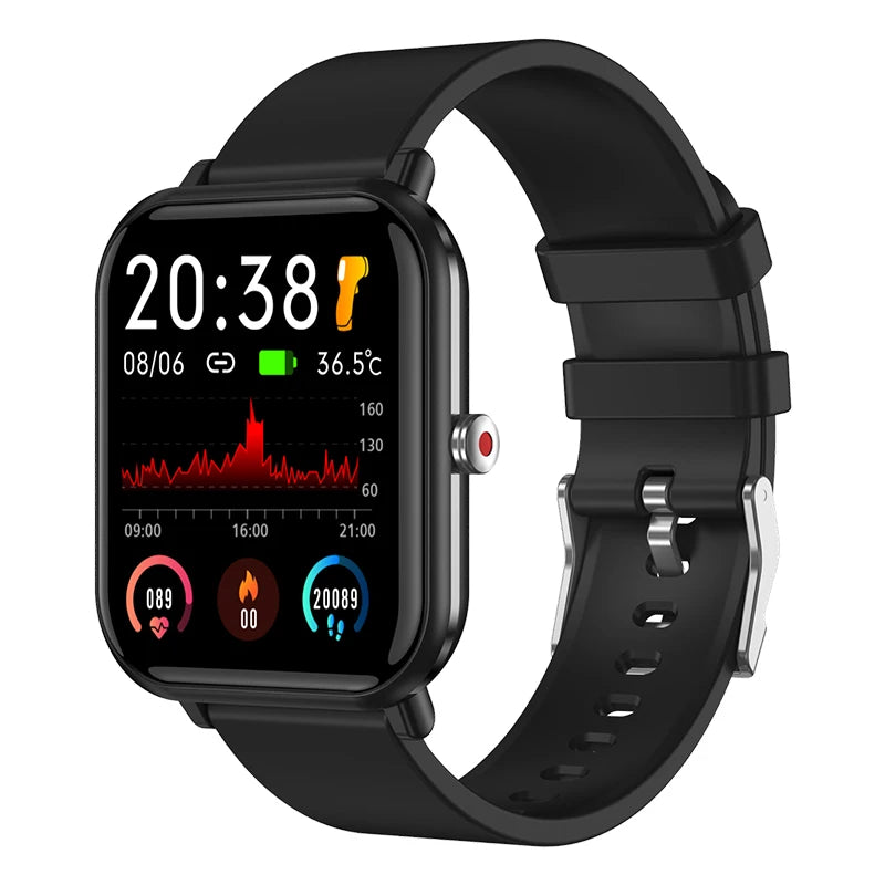 2024 Neue Körpertemperatur-Monitor-Uhr Männer Smart Watch Sport Musikwiedergabe Wasserdichte SmartWatch Herzfrequenz Blutdruck