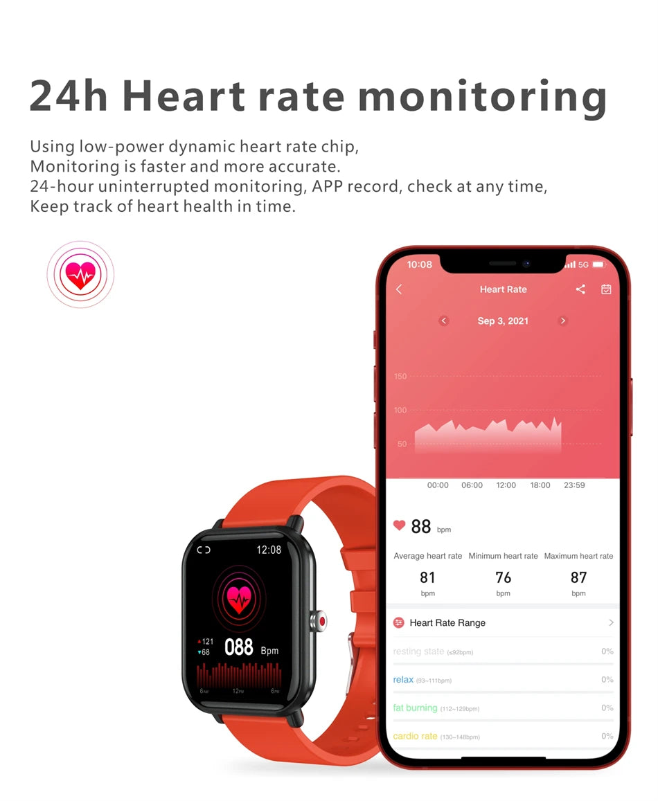 2024 Neue Körpertemperatur-Monitor-Uhr Männer Smart Watch Sport Musikwiedergabe Wasserdichte SmartWatch Herzfrequenz Blutdruck