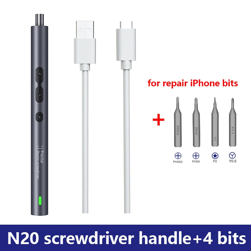 62/6 in 1 Elektro-Schraubendreher-Set, Präzisionsgriff, tragbare Elektrowerkzeug-Kits, kabellos, kleine Bits für die Reparatur von Telefonuhren